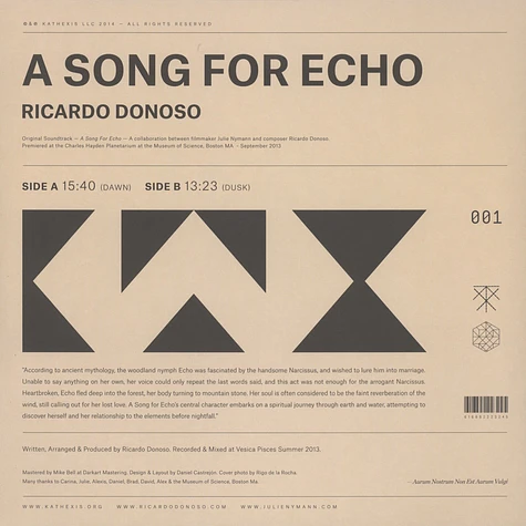 Ricardo Donoso - A Song For Echo White Vinyl Edition