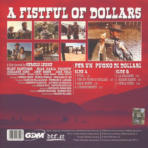 Ennio Morricone - OST Per Un Pugno Di Dollari (For A Fistful Of Dollars) Black Vinyl Edition