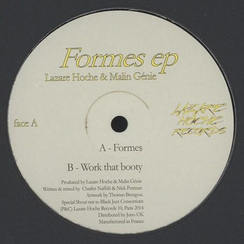 Lazare Hoche & Malin Génie - Formes EP
