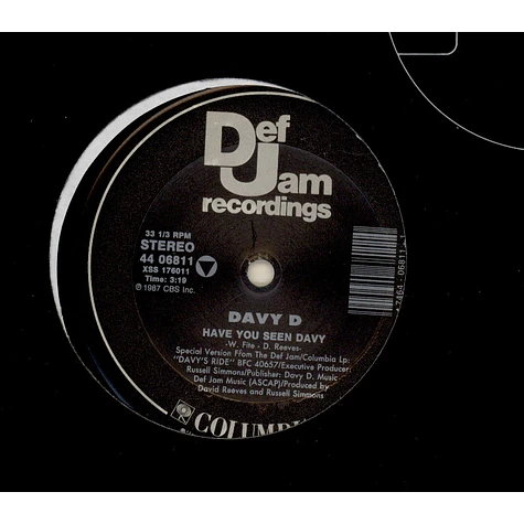 Davy D - Have You Seen Davy