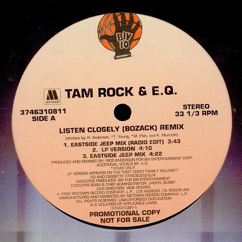 Tamrock & E.Q. - Listen Closely (Bozack) (Remix)