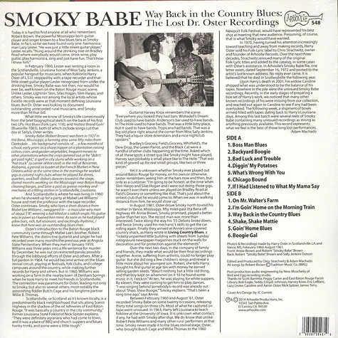 Smoky Babe - Way Back In The Country Blues