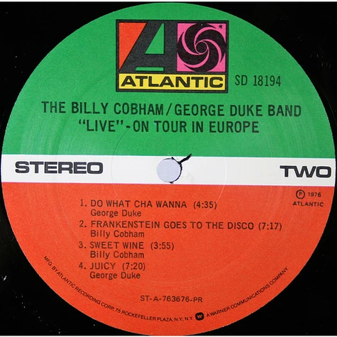 The Billy Cobham / George Duke Band - "Live" On Tour In Europe