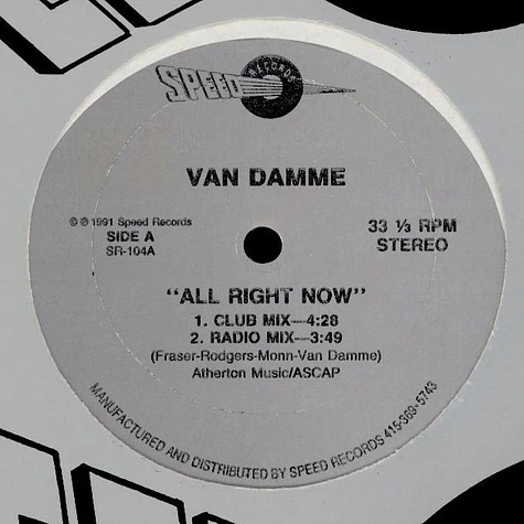 Van Damme - All Right Now