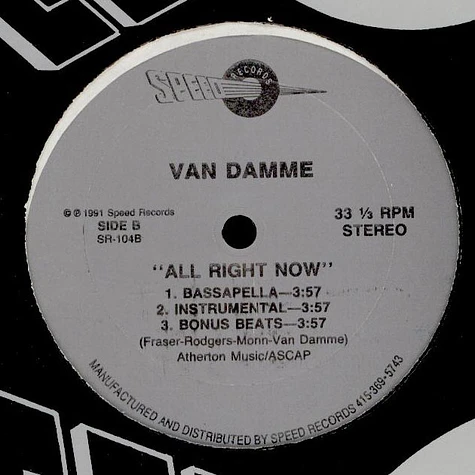 Van Damme - All Right Now