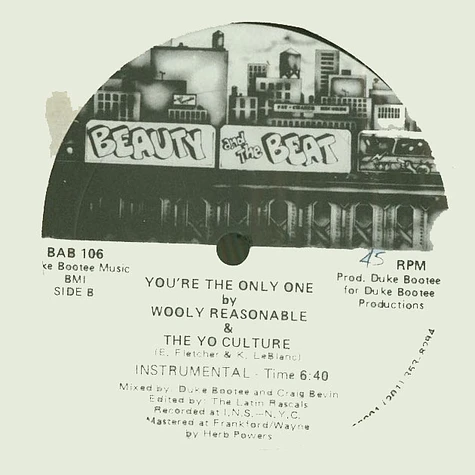 Wooly Reasonable & The Yo Culture - You're The Only One