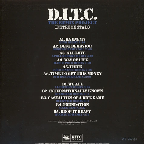 D.I.T.C. - The Remix Project Instrumentals Silver & Black Vinyl