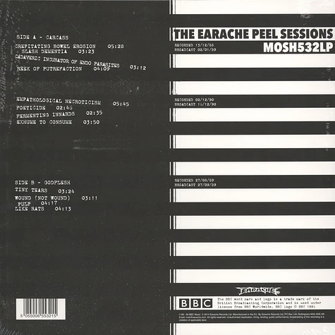 Carcass / Godflesh - The Earache Peel Sessions Black Vinyl Edition