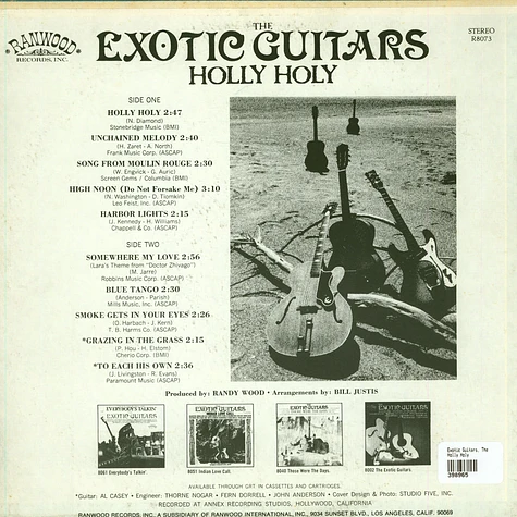 The Exotic Guitars - Holly Holy