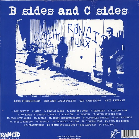 Rancid - B-Sides And C-Sides Blue Vinyl Edition