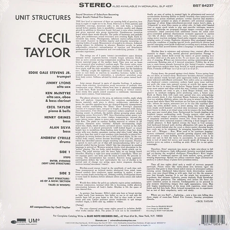 Cecil Taylor - Unit Structures
