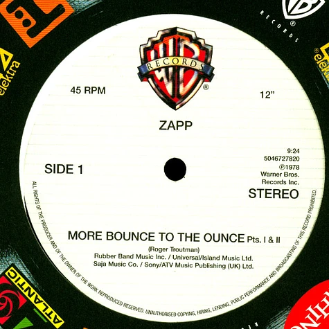 Zapp - More Bounce To The Ounce (Pts. I & II) / Computer Love