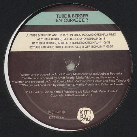 Tube & Berger - Entourage EP