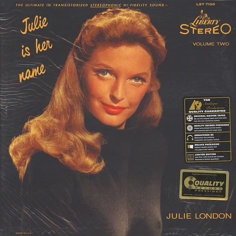 Julie London - Julie Is Her Name Volume 2 200g Vinyl Edition