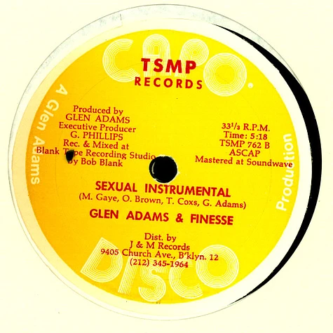 T-Ski Valley / Glen Adams & Finesse - Sexual Rapping / Sexual Instrumental