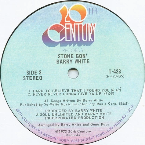 Barry White - Stone Gon'