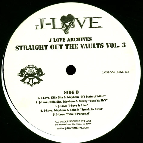 J-Love - J-Love Archives: Straight Out The Vaults Vol. 3