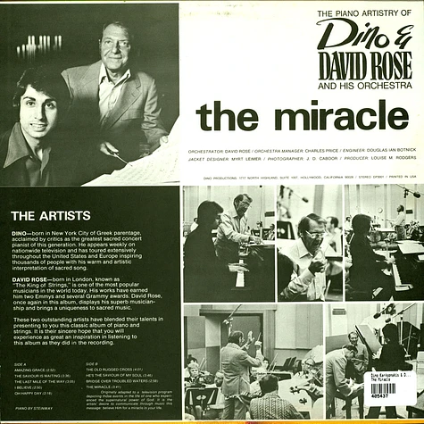 Dino Kartsonakis & David Rose & His Orchestra - The Miracle