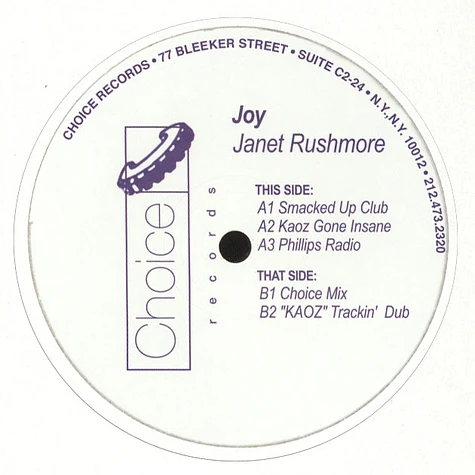 Janet Rushmore - Joy Kerri Chandler / Smack Mixes
