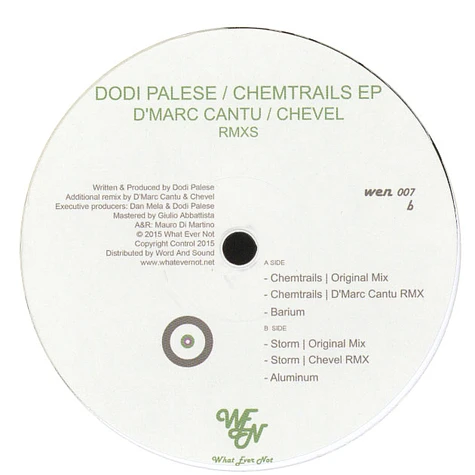 Dodi Palese - Chemtrails EP D'Marc Cantu + Chevel Remixes