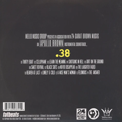 Apollo Brown - Thirty Eight Black & Yellow Swirl Vinyl Edition