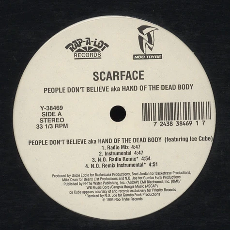 Scarface - People Don't Believe aka Hand Of The Dead Body