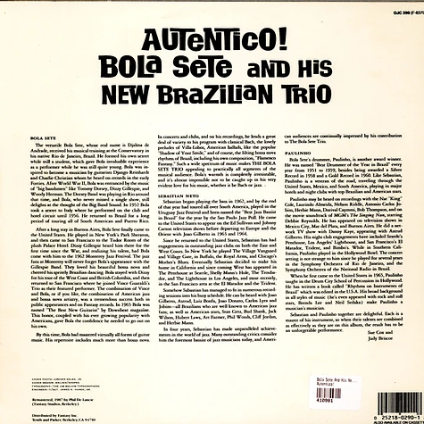 Bola Sete And His New Brazilian Trio - Autentico!