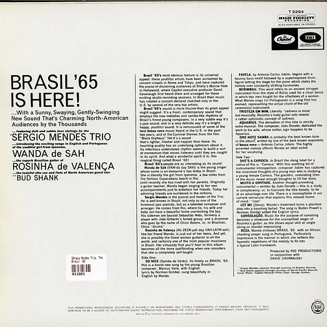 Wanda Sá Featuring The Sérgio Mendes Trio With The Subtle Contemporary Guitar Of Rosinha de Valença - Brasil '65