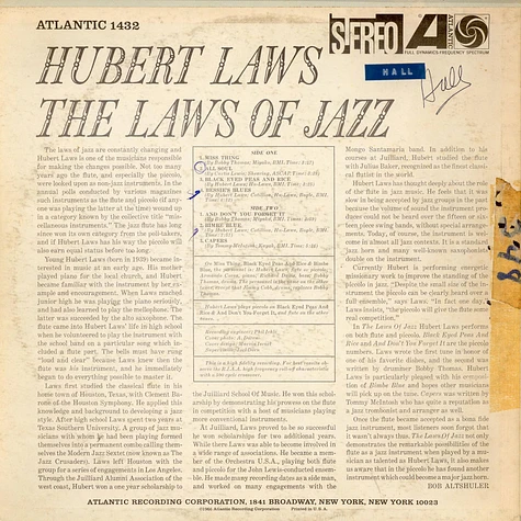 Hubert Laws - The Laws Of Jazz