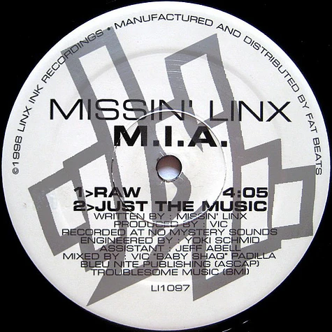 Missin' Linx - M.I.A. / Lock'd D