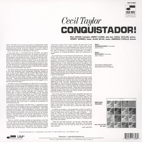 Cecil Taylor - Conquistador