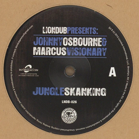 Johnny Osbourne / Marcus Visionary - Jungle Skanking / Dub