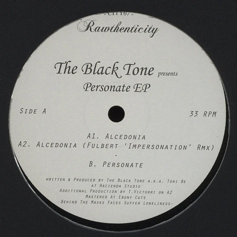 The Black Tone - Personate EP