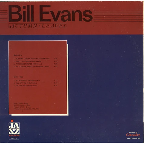 Bill Evans - Autumn Leaves