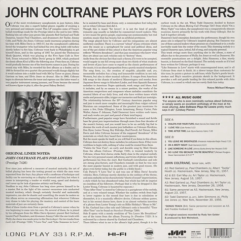 John Coltrane - Plays For Lovers