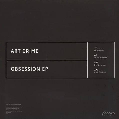 Art Crime - Obsession EP