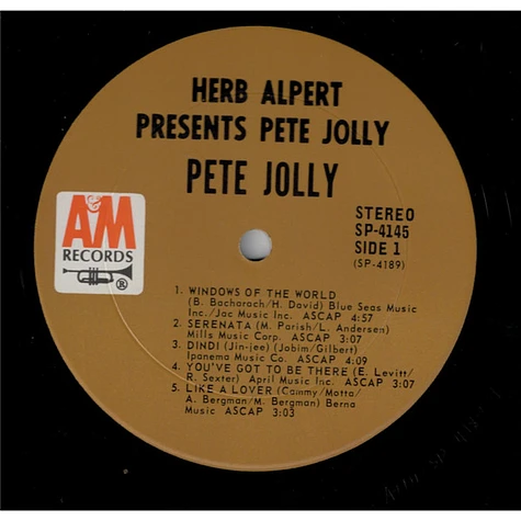 Pete Jolly - Herb Alpert Presents Pete Jolly