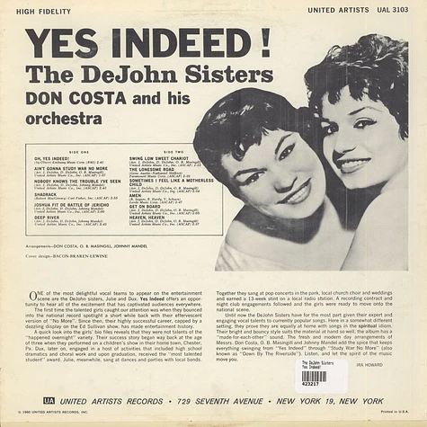 The DeJohn Sisters - Yes Indeed!