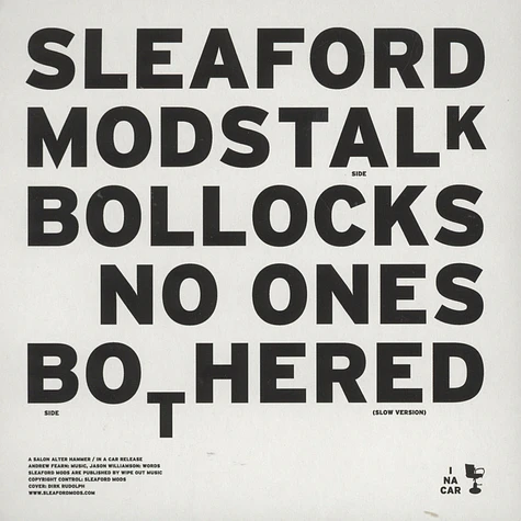 Sleaford Mods - Talk Bollocks / No One's Bothered