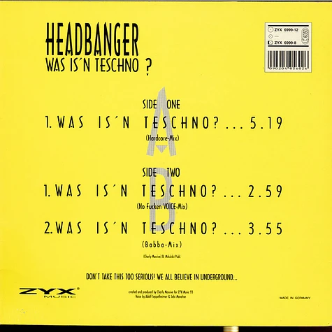 Headbanger - Was Is'n Teschno ?