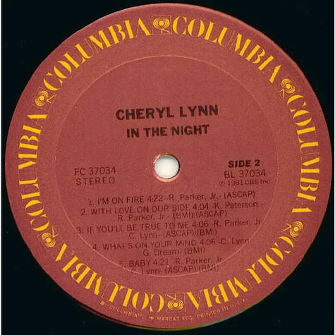Cheryl Lynn - In The Night