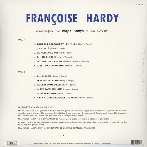 Francoise Hardy - Francoise Hardy 180g Vinyl Edition
