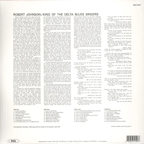 Robert Johnson - King Of The Delta Blues Volume 1 & 2 180g Vinyl Edition