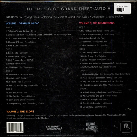 V.A. - The Music Of Grand Theft Auto V (Original Music, Score And Soundtrack)