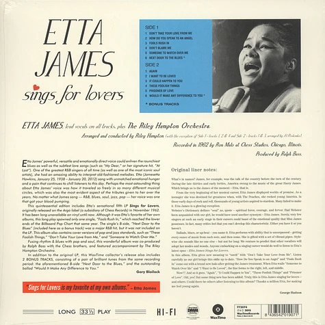 Etta James - Songs For Lovers