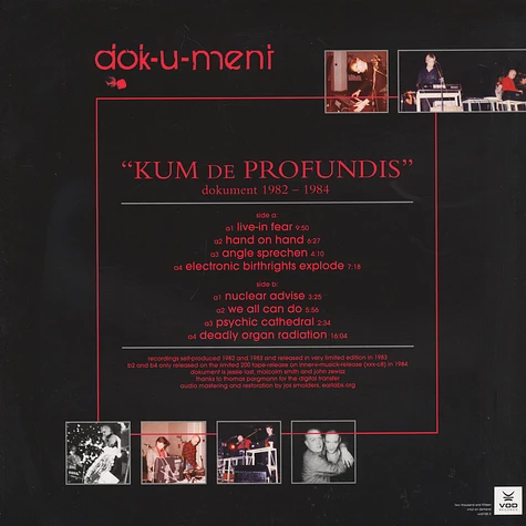 Dok-u-ment - Kum De Profundis 1982-1984