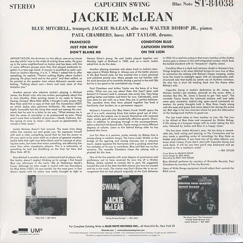 Jackie McLean - Capuchin Swing