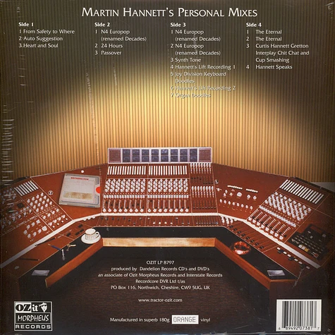 Joy Division - Martin Hannett's Personal Mixes Colored Vinyl Edition