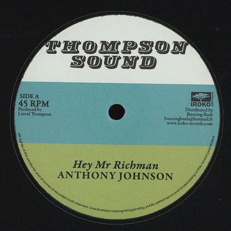 Anthony Johnson / Bunny Lie Lie - Hey Mr. Richman / Don't You Try