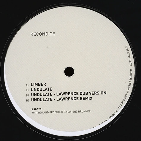 Recondite - Limber / Undulate Lawrence Mixes